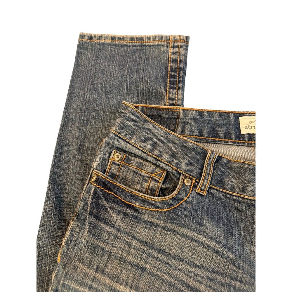 Aeropostale Bayla Skinny Jeans Blue Denim Mid Rise Stretch Size 7/8 - Picture 2 of 5